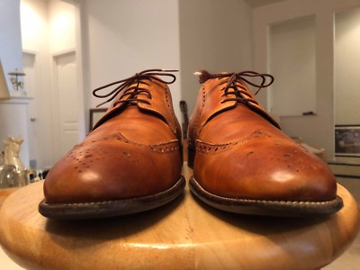 Beautiful COLE HAAN leather wingtips, brown w orange soles and strings. Size 10. Cole Haan | Shoes | Beautiful Cole Haan Leather Wingtips  main image 3