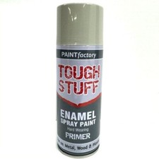 1 x Enamel Grey Primer Paint Spray Aerosol 400ml Radiator Metal Wood Etc. Tough