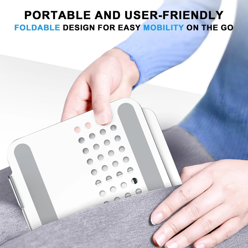Adjustable Height Laptop Stand for Desk Portable Ergonomic 360° Rotation