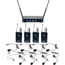 VocoPro 4CH UHF Digital Wireless Headset & Lapel Mic Digital-Quad-B4 NEW OPENBOX