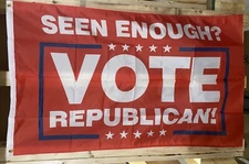 Republican Flag FREE SHIP Save America Vote Red Trump Desantis USA Sign 3x5’