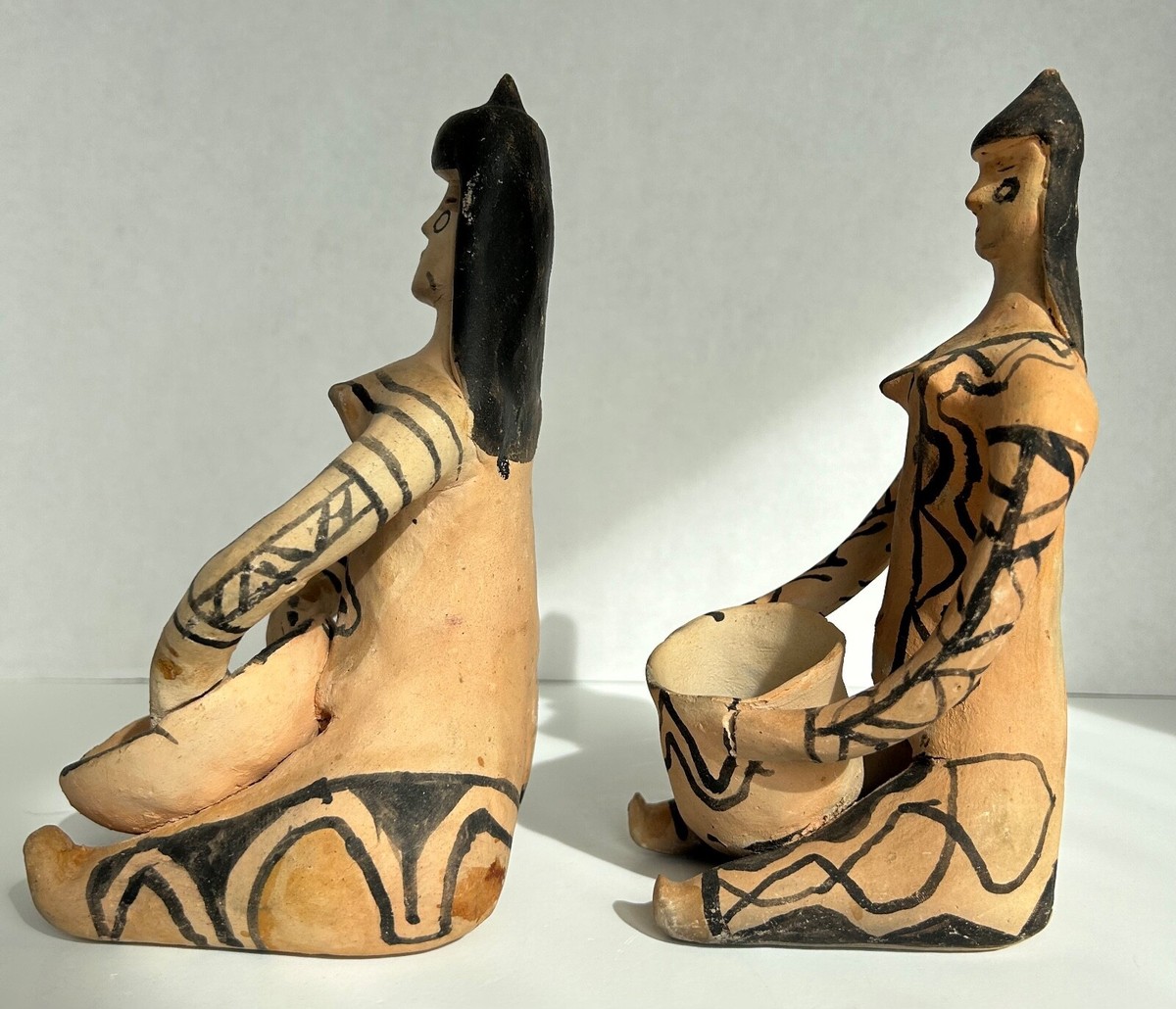 Amazon Karajá Brazil tribal terracotta female sculptures (2) | eBay