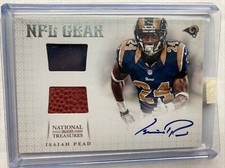 2012 NATIONAL TREASURES AUTO JERSEY BALL ISAIAH PEAD ROOKIE CARD #35/49