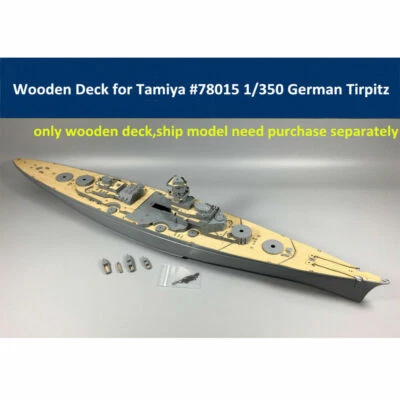 CY German Battleship Tirpitz Model Wooden Deck for Tamiya 78015 1/350 Scale #
