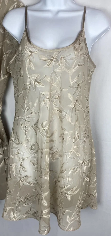 Jones New York желтовато-коричневый 2 шт. халат размер MD и платье SM набор абстрактный дизайн чистый Peignor - Изображение 3 из 4