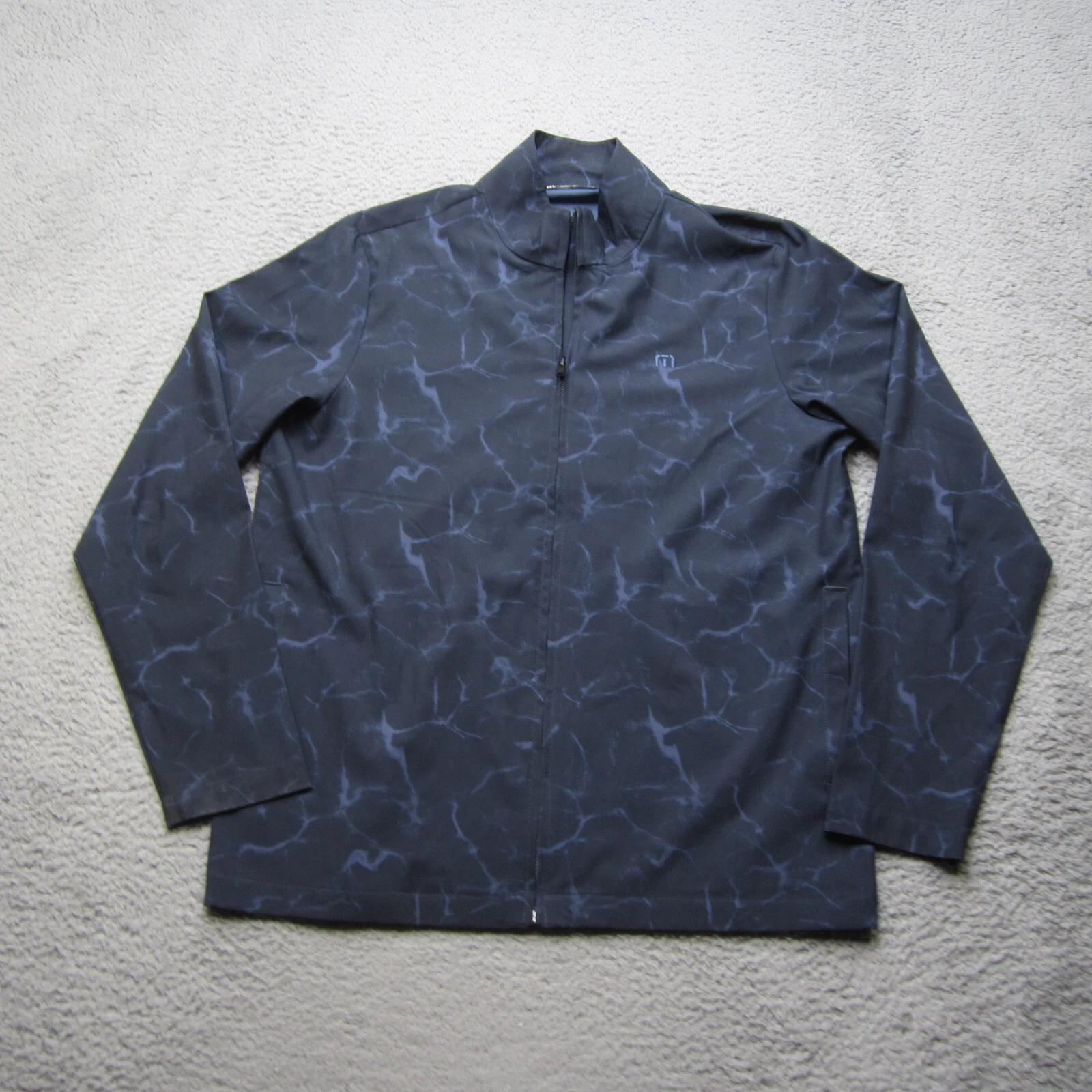 Travis Mathew Jacket Men M Geomeetric Windbreaker dOutdoor Hiking Running Golf