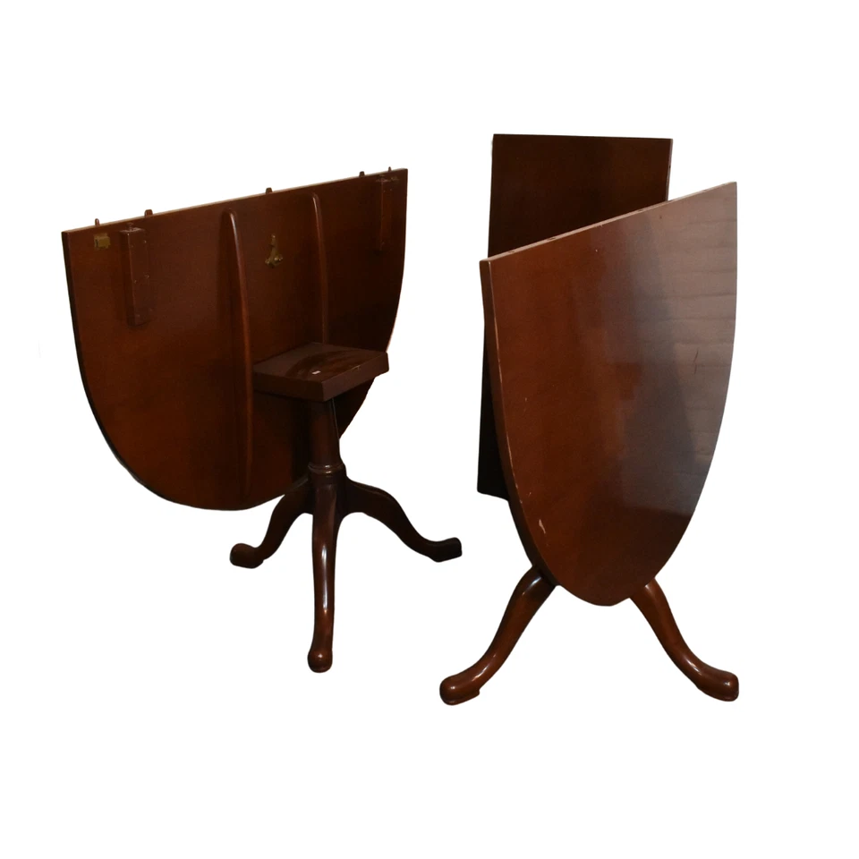 Mesa Kittinger Caoba Ovalada Estilo Georgiano Williamsburg Restauración Necesaria Foto 2 de 4