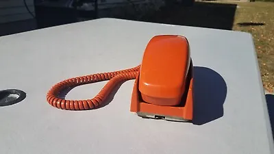 Comprar Western 1970s Sistema De Campana Eléctrica Esfera Giratoria Teléfono De Pared Naranja Quemado