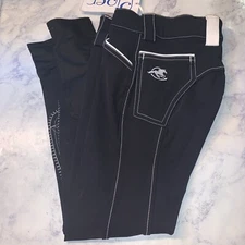 Piper Smartpak   breeches Size 6 Black & White 