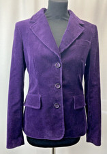 Luisa Spagnoli 100% Cotton Purple Women's Blazer Size Xs