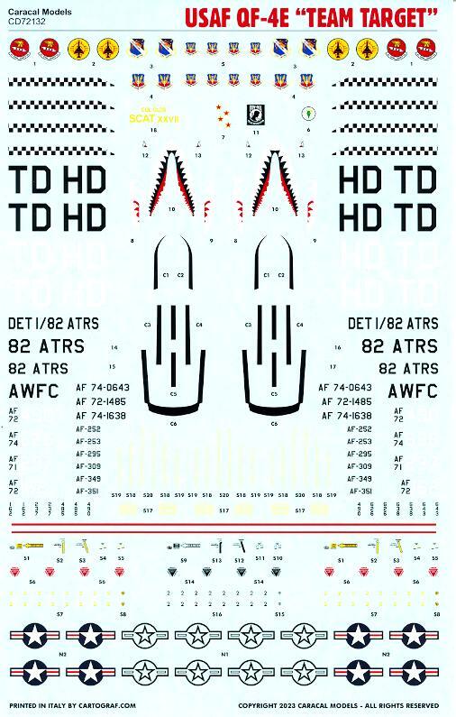 Caracal Decals 1/72 QF-4E PHANTOM 