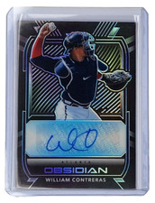 WILLIAM CONTRERAS 2021 Chronicles OBSIDIAN Carolina Blue Electric Etch Auto NM