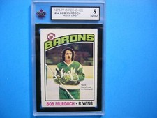 1976/77 O-PEE-CHEE NHL HOCKEY CARD #54 BOB MURDOCH ROOKIE KSA 8 NM/MT SHARP+ OPC