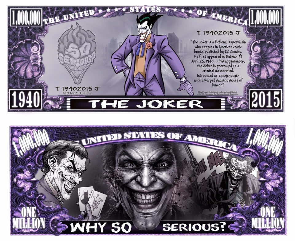 OUR JOKER CARTOON DOLLAR BILL (25 Bills)