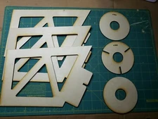 Estes Mega Red Max Fin and Centering ring set for kit #9705 for 29mm Motor Mount