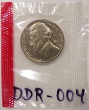 1963-D  Jefferson CHBU DDR-004   in Mint Set cellophane Doubled Die Reverse