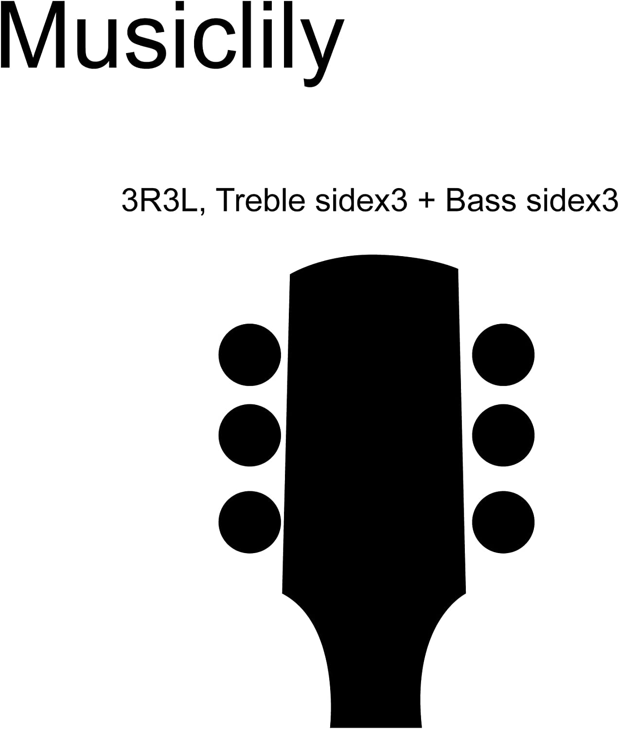 Pro 3R3L Vintage Guitar Tuners Tuning Keys Pegs Machine Heads Set for