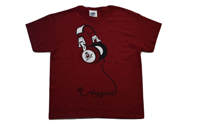 212 Fahrenheit Youth Boys New Mexico State Agggies Headphones Logo Shirt NWT L