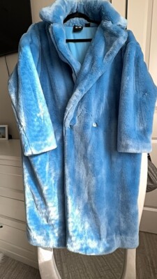 Ivy Park x Adidas blue faux fur jacket XXXS