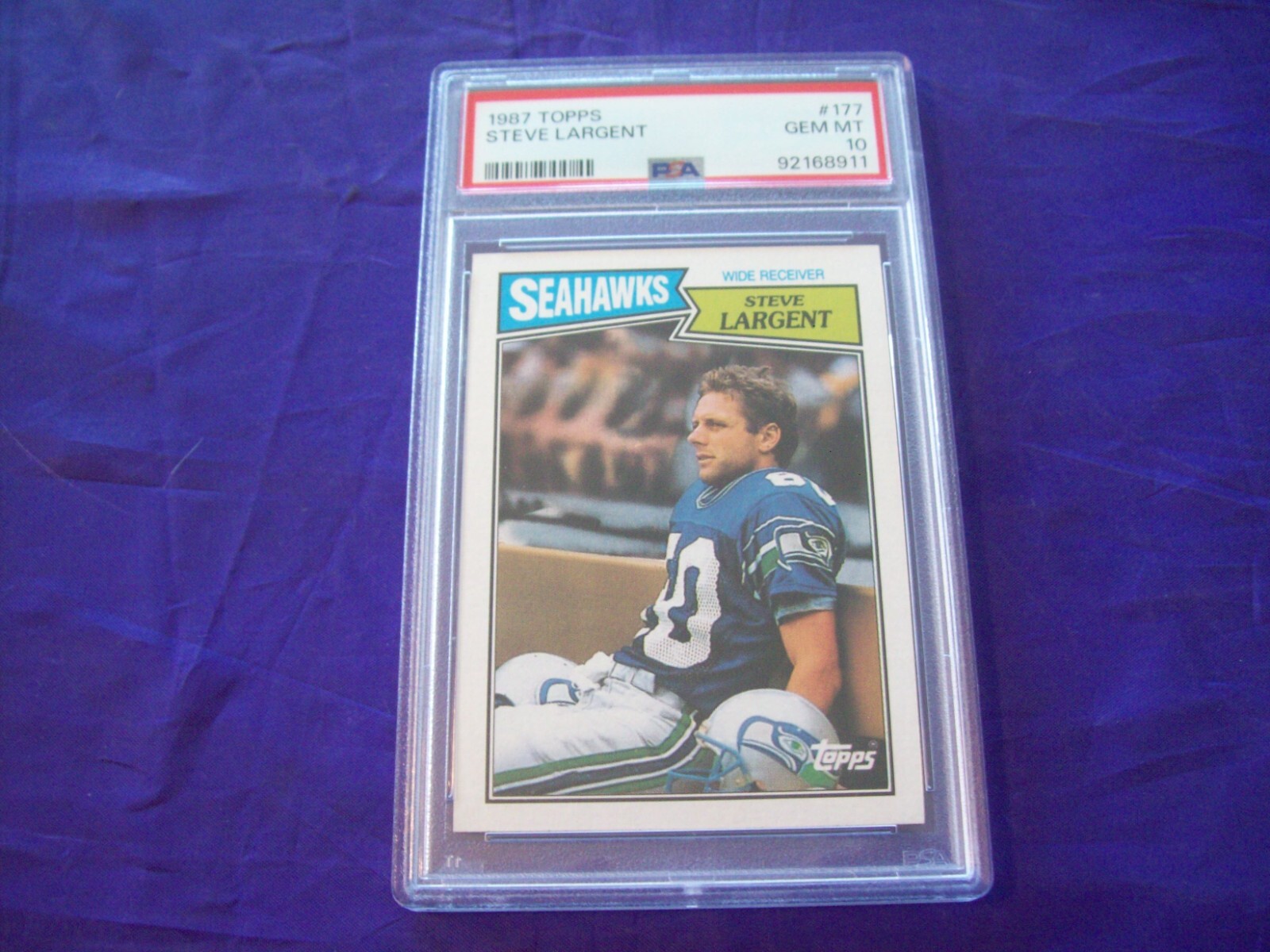 1987 TOPPS FOOTBALL #177 STEVE LARGENT PSA 10