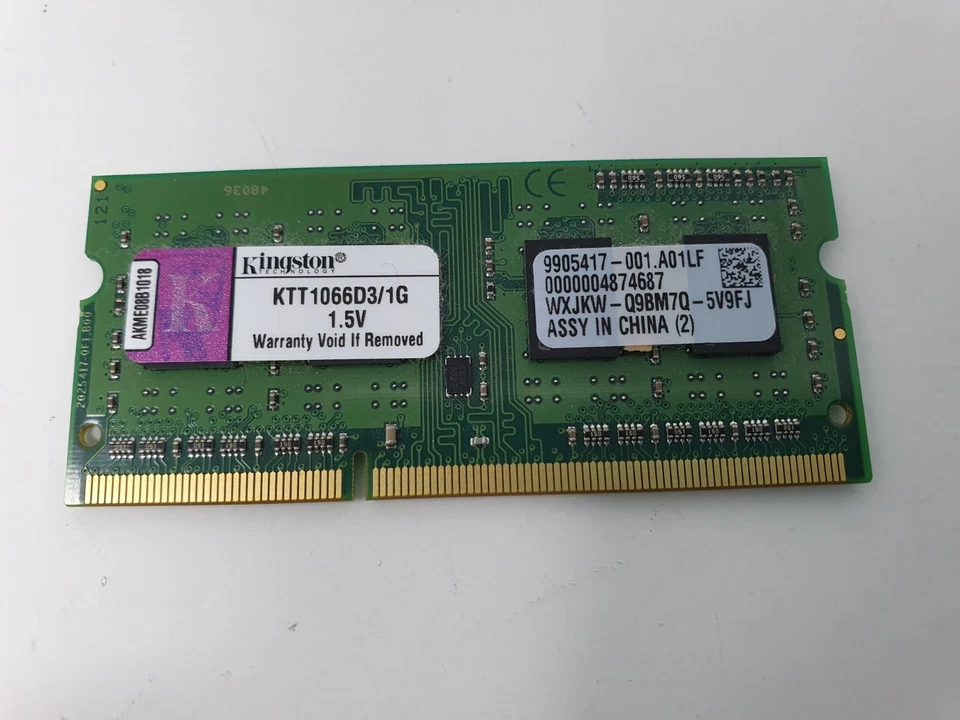 Toshiba Satellite Pro S500 RAM Memory 1GB DDR3 PC3 Kingston KTT1066D3/1G - Image 4 of 4