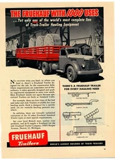 1951 Fruehauf Trailers Ad: Stake Bed, Flat Bed, Carryall, Dump, Bulk Cement ++