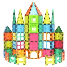 Magnet Tiles Mag-Genius Magnet Tiles 102 Piece Set And All New Magnet Kids NEW