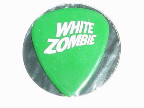 WHITE ZOMBIE Logo & Astro Creep Robot RaRe Green 1996 Concert Tour GUITAR PICK
