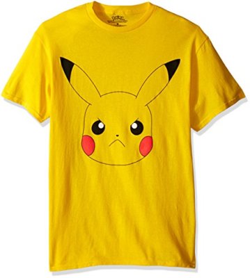 Pokemon Men's Pikachu Big Face Short Sleeve T-Shirt