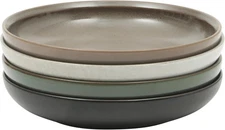 Gibson Elite Beckett 4-Piece Multi-Color 9 Inch Dinner Plate Bowl Set – Reacti