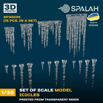 Set of scale models Icicles 3d printed Resin kit 1/35 SPALAH 32035