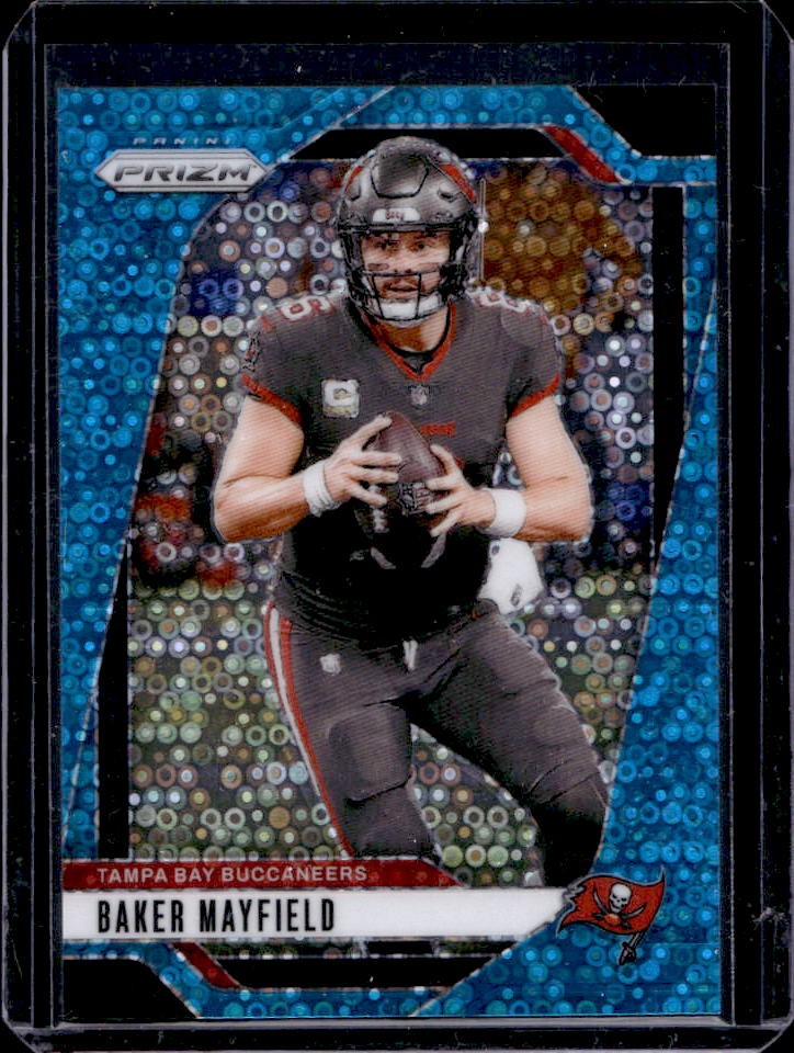 2024 Panini Prizm Baker Mayfield No Huddle Blue #49/99 Buccaneers
