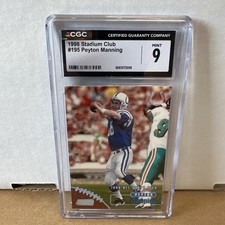 1998 TOPPS STADIUM CLUB PEYTON MANNING ROOKIE CARD #195 INDIANAPOLIS COLTS. rookie card picture