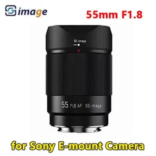 SGimage 55mm F1.8 Auto Focus Large Aperture Prime Lens for Sony E-mount Camera