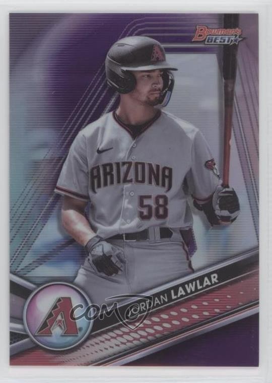 2022 Bowman's Best Top Prospects Purple Refractor /250 Jordan Lawlar #TP-4 08mi