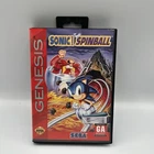 Sonic Spinball (Sega Genesis, 1993) Complete with manual, tested