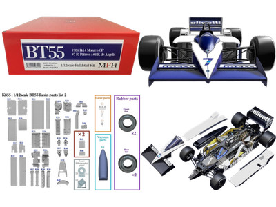 MFH 1/12 BT55 1986 Monaco GP K-855 Full Detail Kit Patrese de Angelis Neu JPN