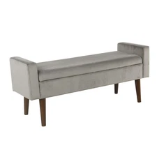 Home Decor | Upholstered Modern Velvet Storage Ottoman Bench | Ottoman Bench ...