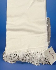 New Kanata Blanket Co. Cream Tasseled 60x80” So Soft Afghan Chair Throw Sealed
