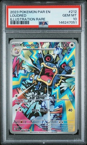 2023 Pokemon EN Paradox Rift Loudred #212 Illustration Rare PSA 10