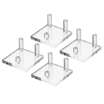 4pcs Geode Rock Stand Transparent Display Holders for Museums and Business Use