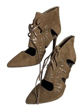Marks & Spencer Insolia Khaki Suede Stiletto Heels UK 6 Womens High Heels Shoes