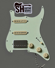 SH GuitarWorks Custom HSS Loaded 3 Ply NEW Pickguard Mint Green USA Electronics!