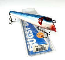Bugsy Bait Rattle Hydraulic Lure 6” Long, Blue Ice Musky Pike NIB
