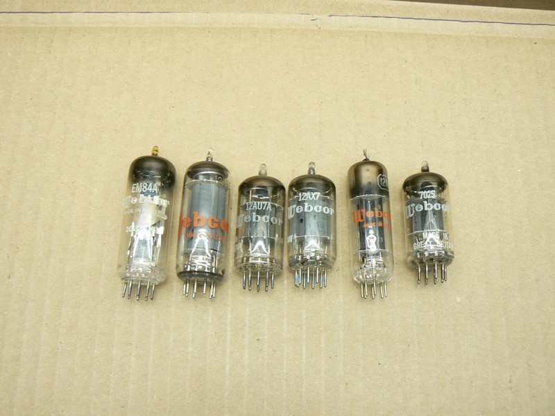 Vintage Webcor reel recorder vacuum tube lot 7025 12X4 12AB5 12AU7A 22ax7 em84a
