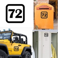 Sticker Vinyl Number 72 Version v1sq