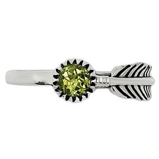 Natural Peridot 925 Sterling Silver Ring s.5 Jewelry R-1042