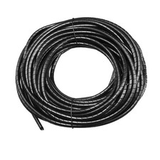 Flexible Spiral Cable Wrap Wire Cord Wraps Manage Cord 19M Black