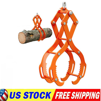 GARVEE 28 In 4-Claw Log Timber Lifting Tong Felling Grabber 360°Swivel Dragging