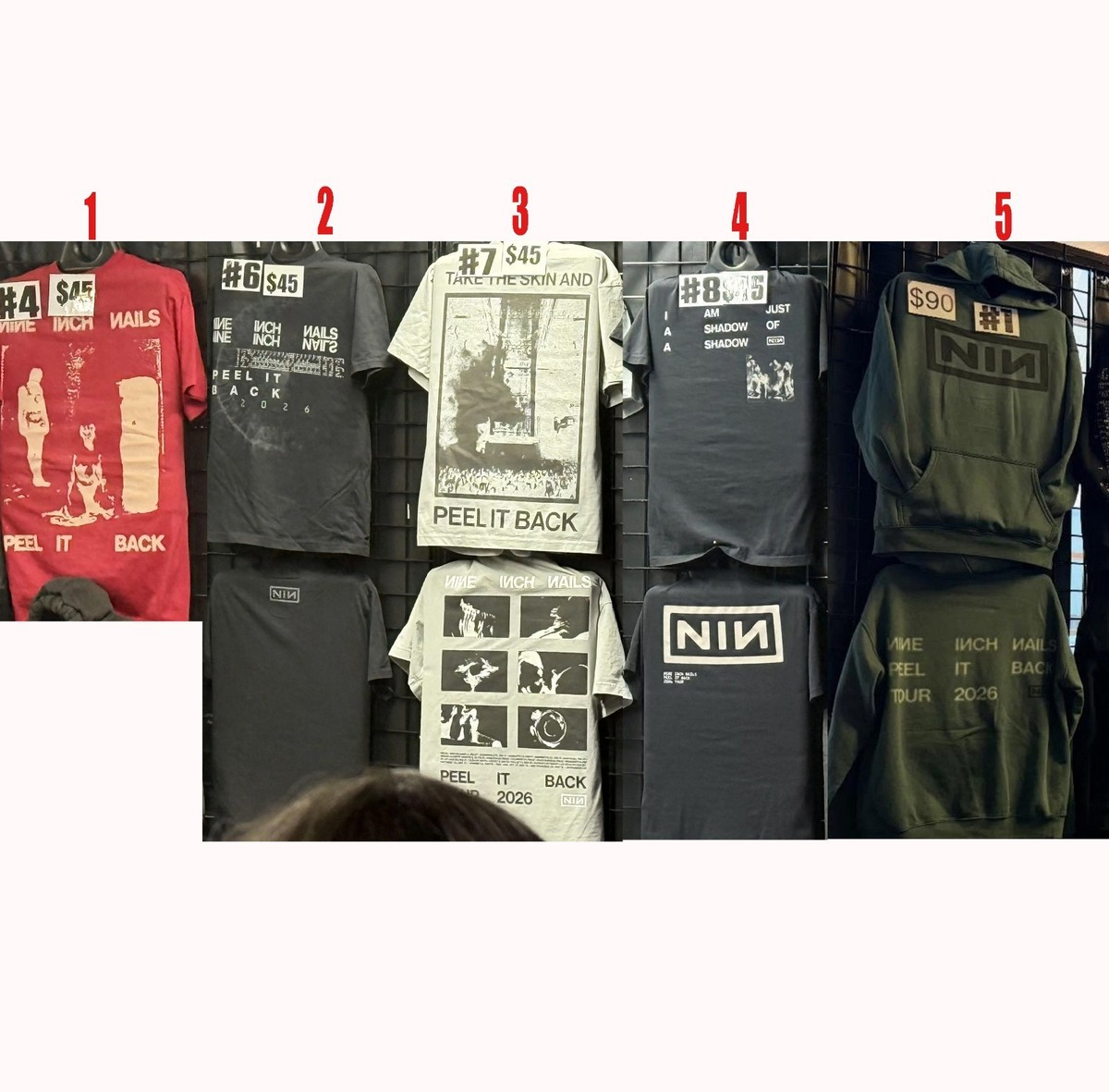Nine Inch Nails NIN Peel It Back Tour 2026 Reprint T shirt | eBay